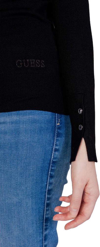 Guess Black Cotton Sweatshirt Zwart