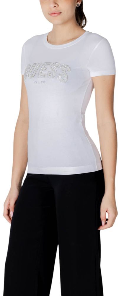 Guess Guess White Cotton T-Shirt Wit