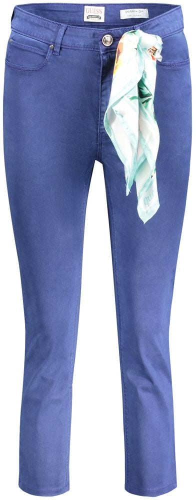 Guess Jeans Blue Cotton Women's Skinny Jean Blauw