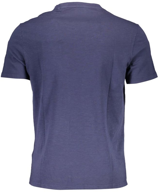 Guess Jeans Blue Organic Cotton Men's Shirt Blauw