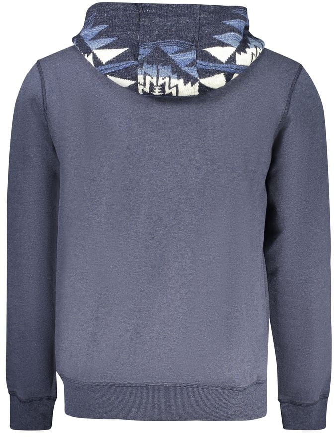 Guess Jeans Blue Cotton Men's Hoodie Blauw