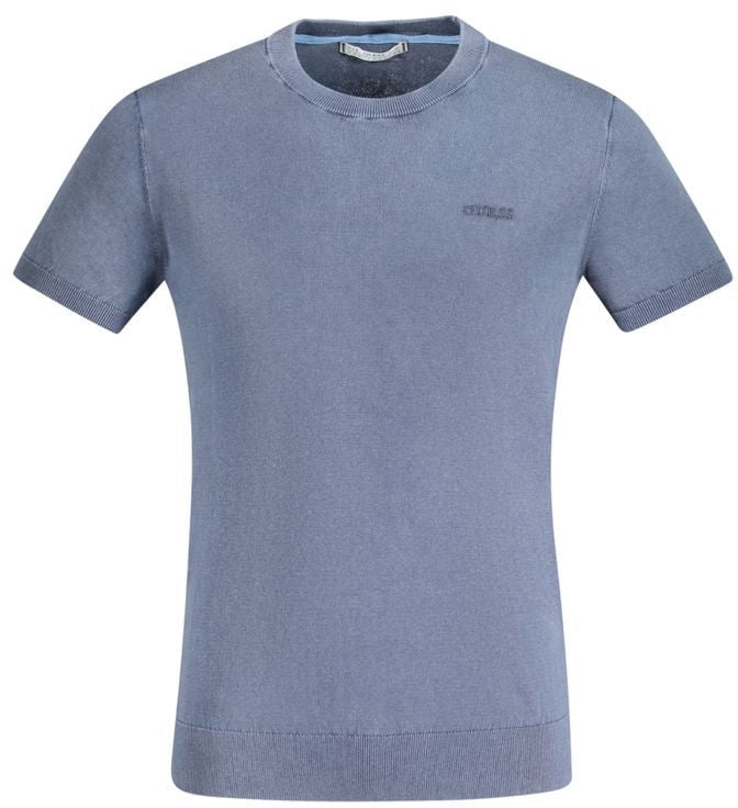 Guess Jeans Blu Cotton Men's T-Shirt Blauw