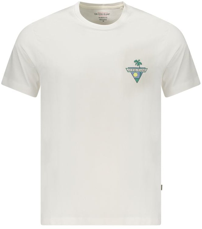 Guess Guess Jeans Bianco Organic Cotton Men's T-Shirt Wit