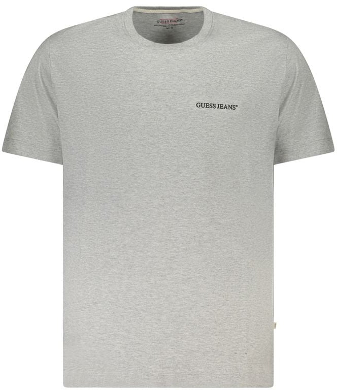 Guess Jeans Gray Cotton Men T-Shirt Grijs