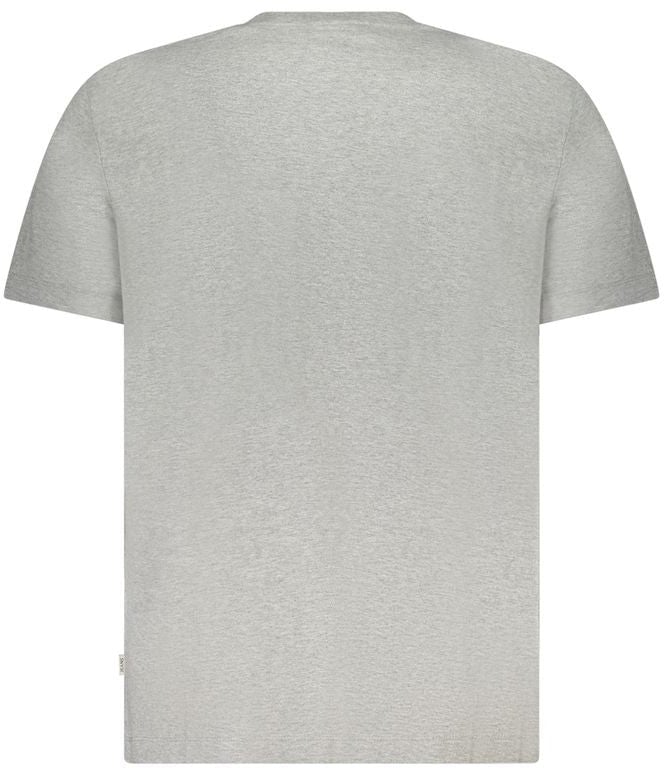 Guess Jeans Gray Cotton Men T-Shirt Grijs
