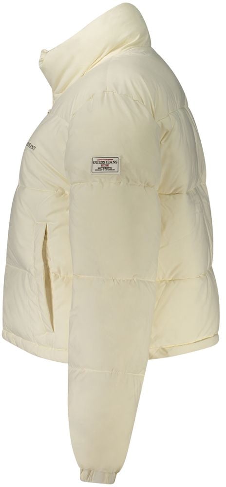 Guess Jeans Bianco Recycled Polyester Women's Jacket Wit