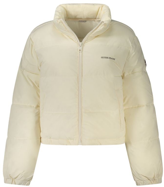 Guess Jeans Bianco Recycled Polyester Women's Jacket Wit