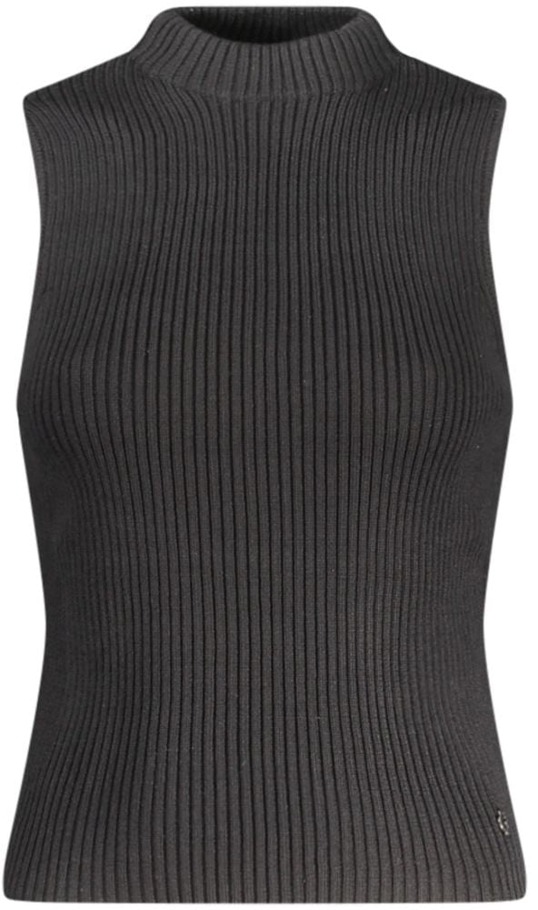 Guess Guess Jeans Black Cotton Women Tank Top Zwart