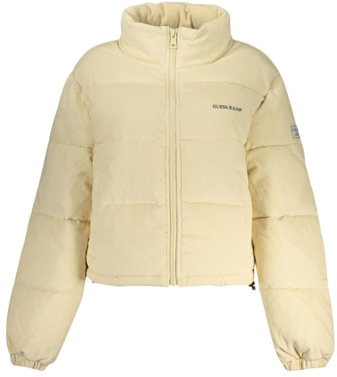 Guess Jeans Beige Polyester Women's Jacket Beige