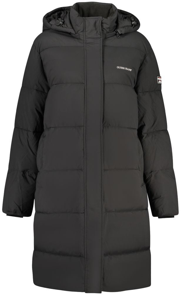 Guess Jeans Black Polyester Women's Jacket Zwart