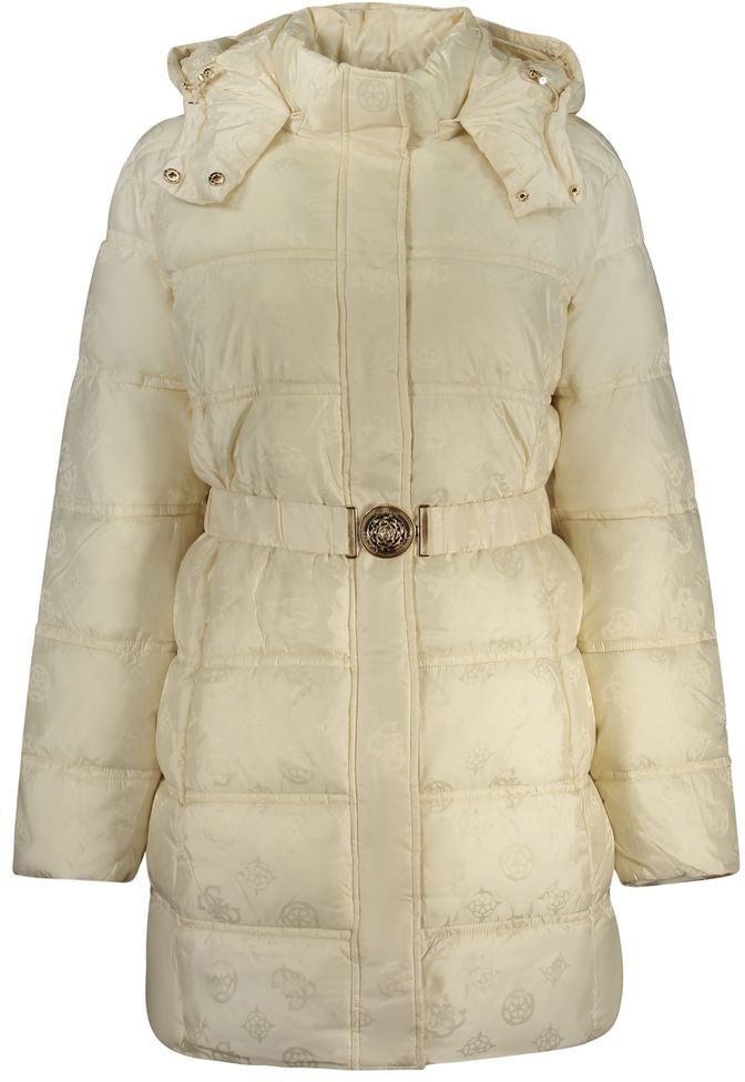 Guess Jeans Beige Poliammide Women's Jacket Beige