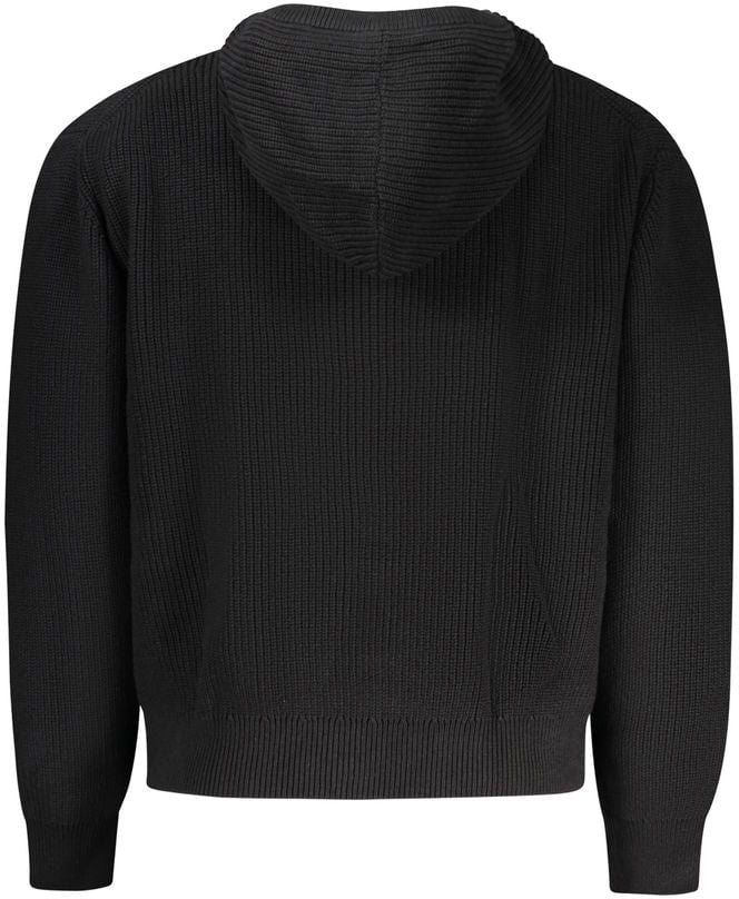 Guess Jeans Black Organic Cotton Men's Cardigan Zwart
