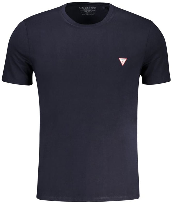 Guess Jeans Blue Organic Cotton Men's T-Shirt Blauw