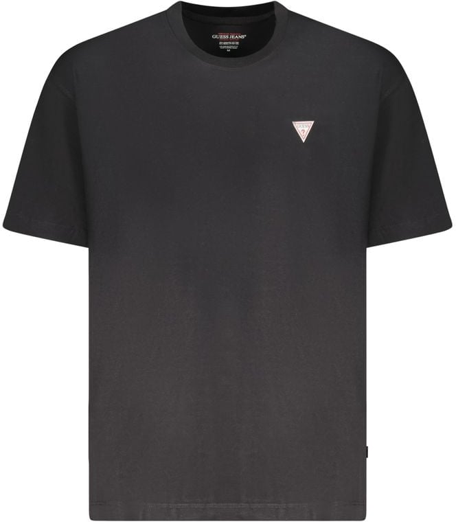 Guess Jeans Nero Cotton Mens T-Shirt Zwart