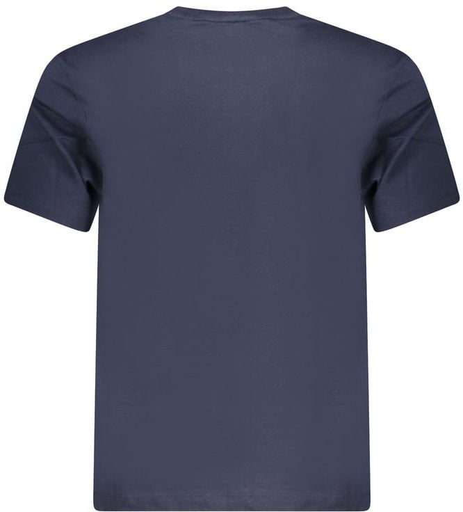 Guess Jeans Blue Organic Cotton Men T-Shirt Blauw