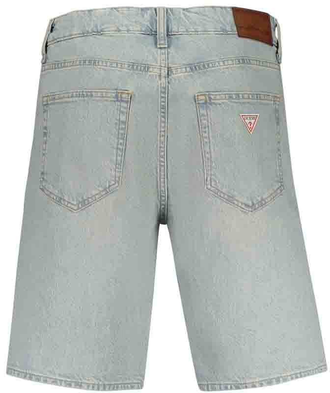 Guess Jeans Azzurro Cotton Men's Bermuda Shorts Blauw