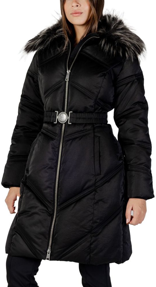 Guess Black Cotton Coat Zwart