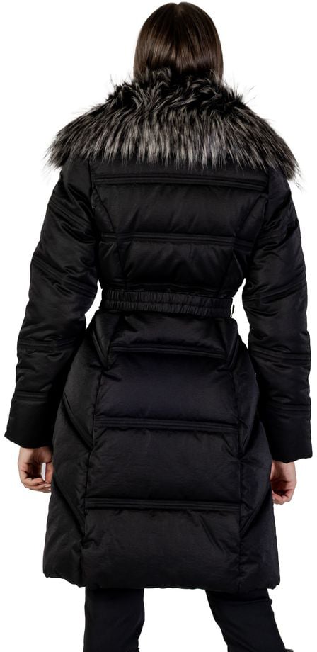 Guess Black Cotton Coat Zwart