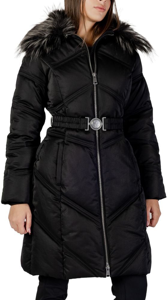 Guess Black Cotton Coat Zwart