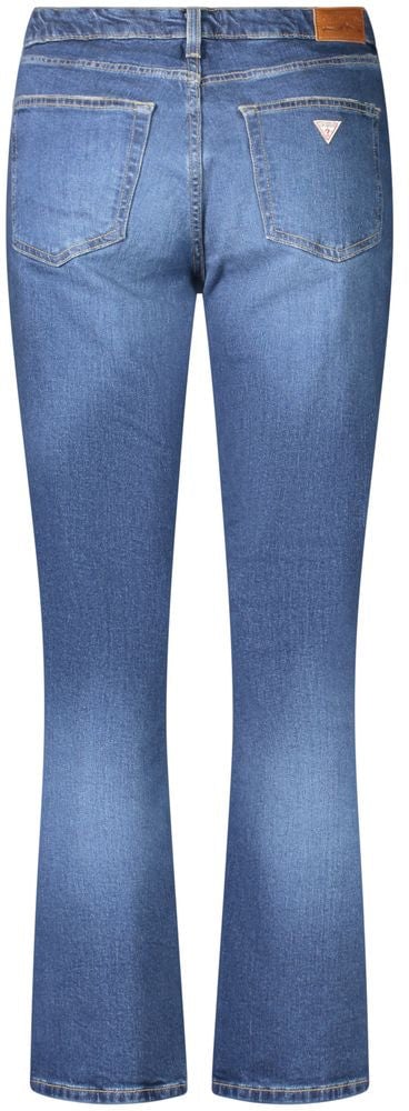 Guess Jeans Blue Cotton Women's Straight Jean Blauw