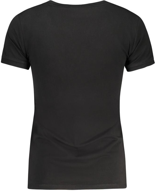 Guess Jeans Black Cotton Women's T-Shirt Zwart