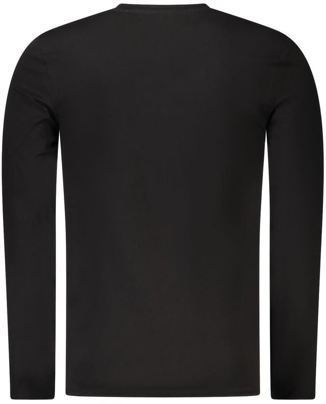 Guess Jeans Black Cotton Men T-Shirt Blauw