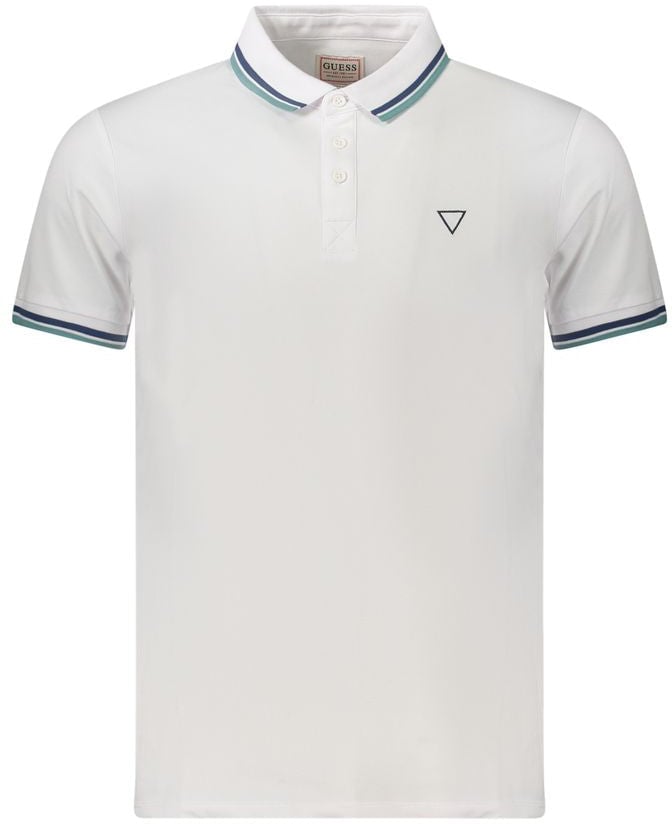 Guess Jeans White Cotton Men's Polo Shirt Wit