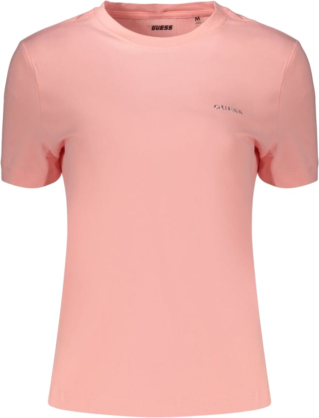 Guess Jeans Pink Cotton Women's T-Shirt Wit
