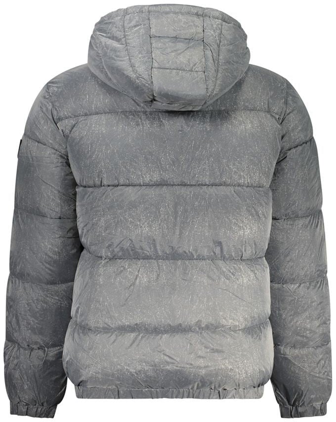 Guess Jeans Gray Polyamide Jacket Grijs