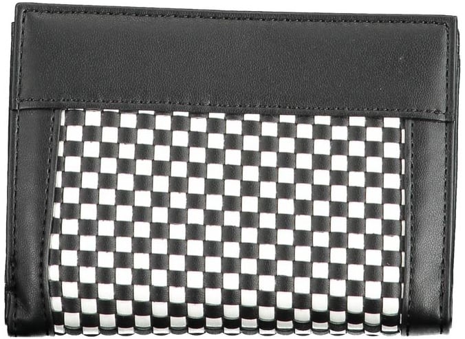 Guess Jeans Black Polyurethane Women Wallet Zwart