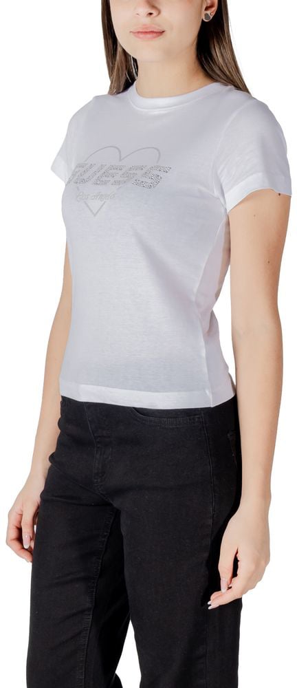 Guess Active White Cotton T-Shirt Wit