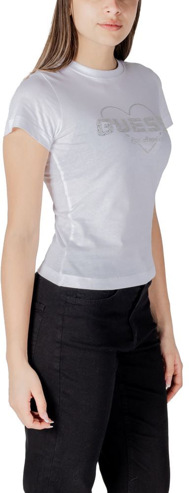 Guess Active White Cotton T-Shirt Wit