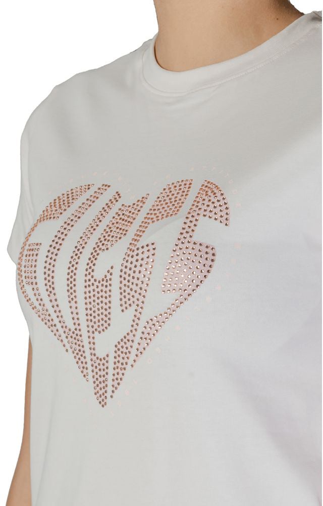 Guess Active Cream Cotton T-Shirt Wit