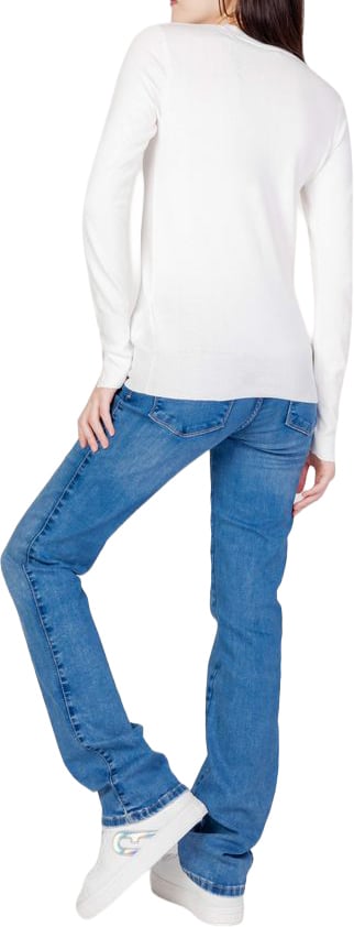 Guess White Cotton Sweatshirt Wit