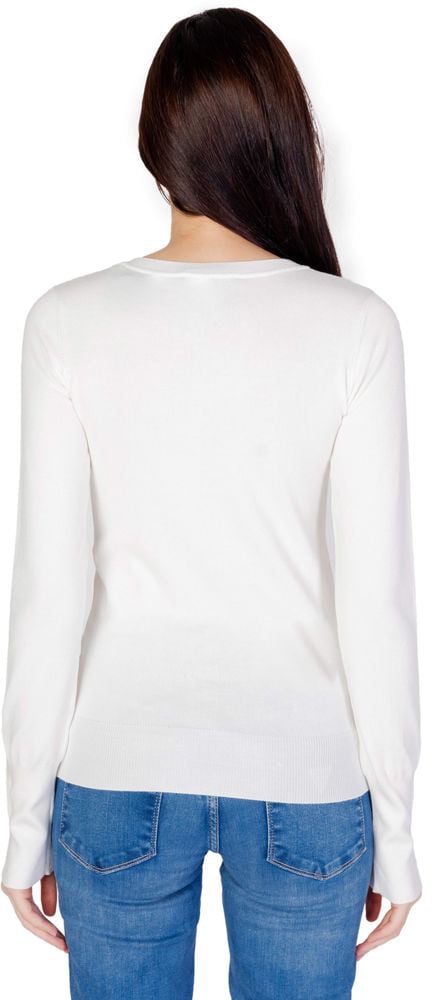 Guess White Cotton Sweatshirt Zwart