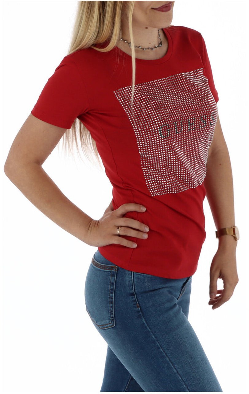 Guess Women T-Shirt Rood