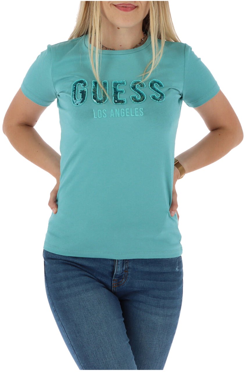 Guess Women T-Shirt Lichtblauw