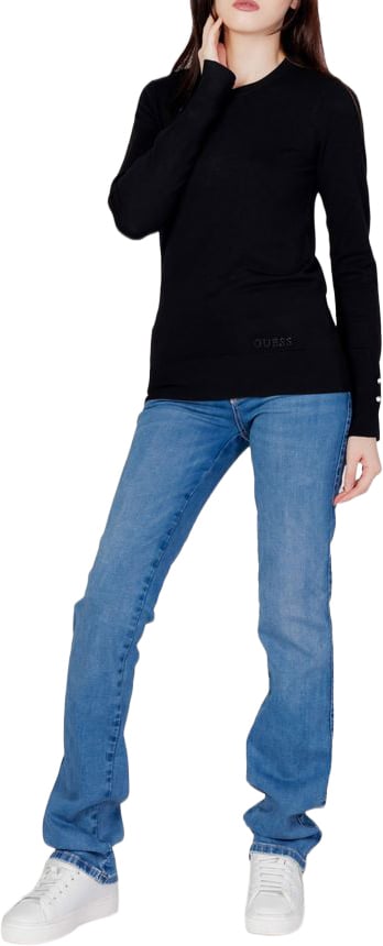 Guess Black Cotton Sweatshirt Wit