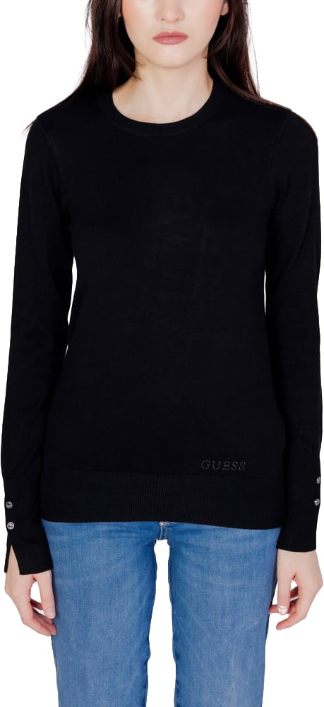 Guess Black Cotton Sweatshirt Wit