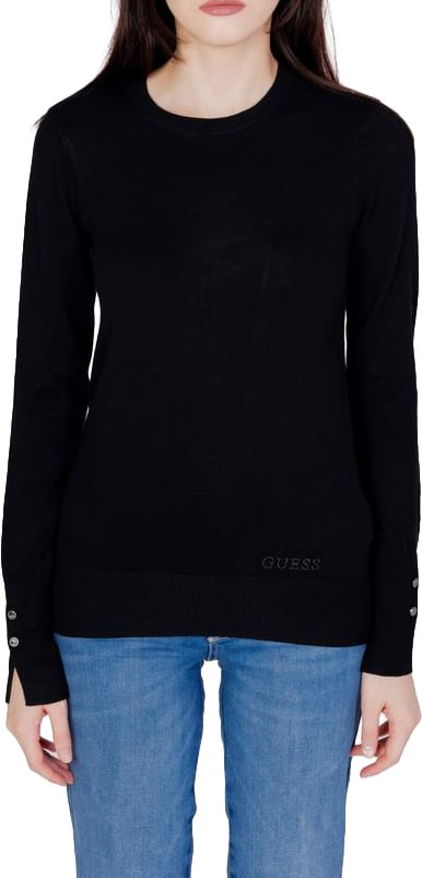 Guess Black Cotton Sweatshirt Wit