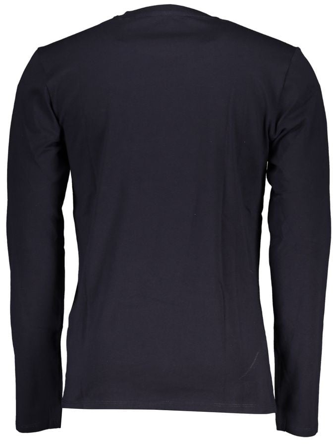 Guess Jeans Blu Cotton Men T-Shirt Blauw