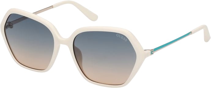 Guess White Resin Sunglasses Wit