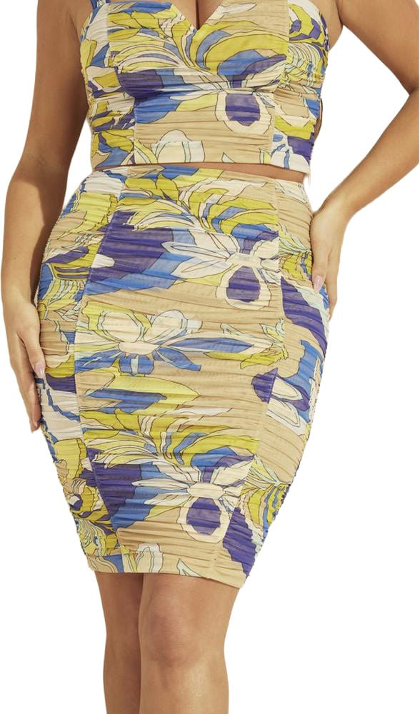 Guess Guess Multicolor Polyamide Midi Skirt Divers