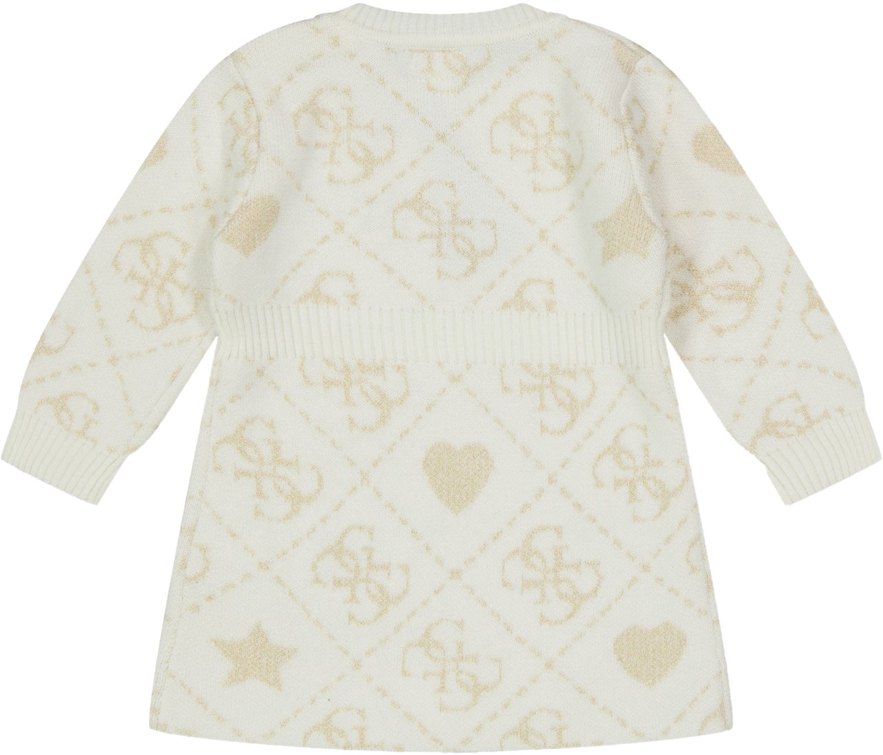 Guess Guess Baby Meisjes Jurk In Off White Wit