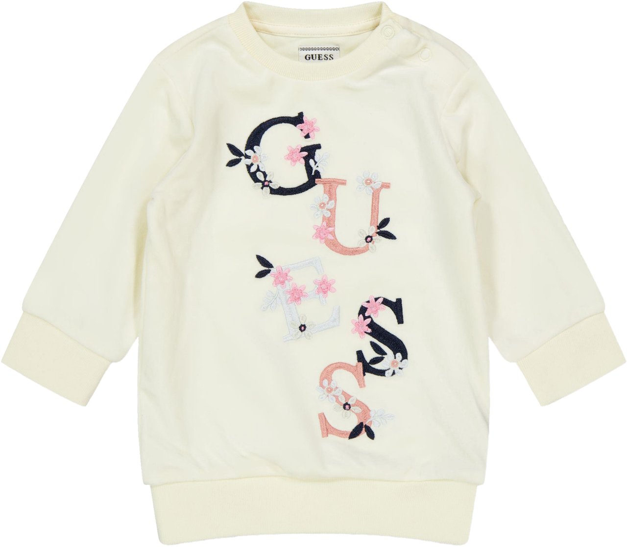Guess Guess Baby Meisjes Jurk In Off White Wit