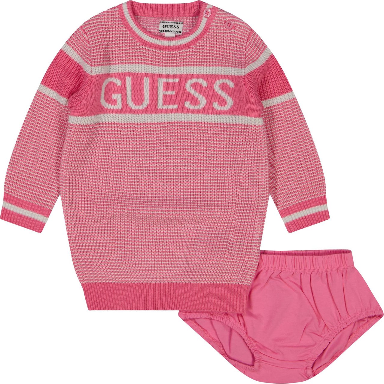 Guess Guess Baby Meisjes Jurk In Roze Roze