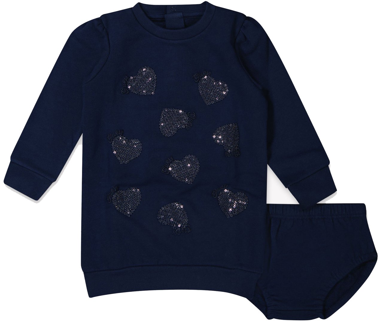 Guess Guess Baby Meisjes Jurk In Navy Blauw