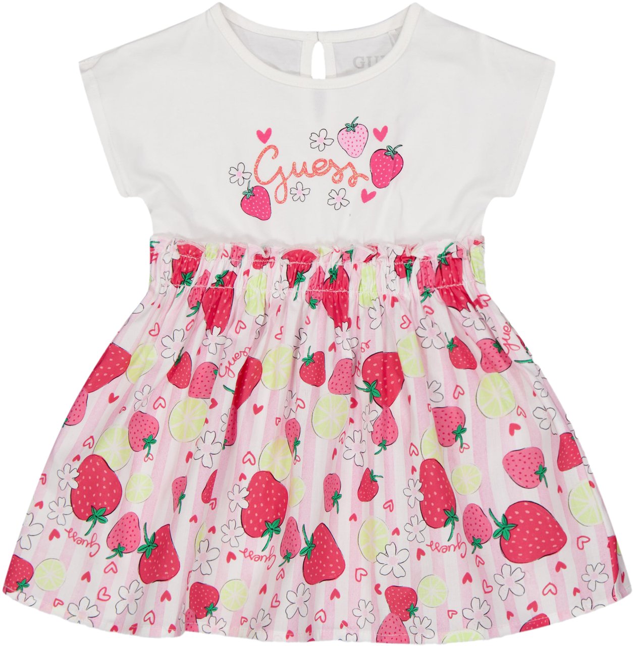 Guess Guess Baby Meisjes Jurk In Roze Roze