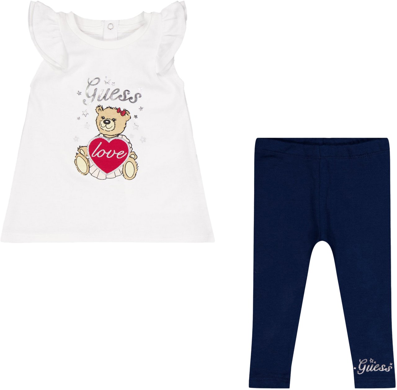 Guess Guess Baby Meisjes Setje In Wit Wit