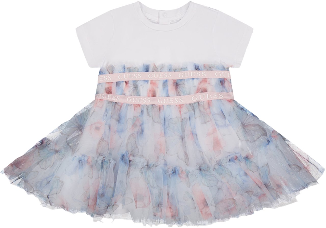 Guess Guess Baby Meisjes Jurk In Wit Wit